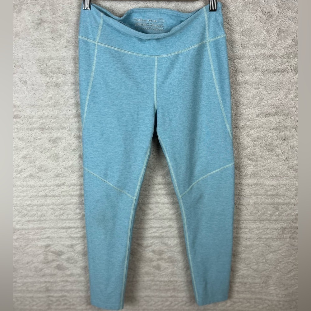 OUTDOOR VOICES Blue Yoga Leggings Size Large Athletic Athleisure Yoga Fitness